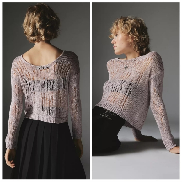 Urban Outfitters Sweaters - Urban Outfitters Silence + Noise Nora Sparkly Open-Knit Sweater